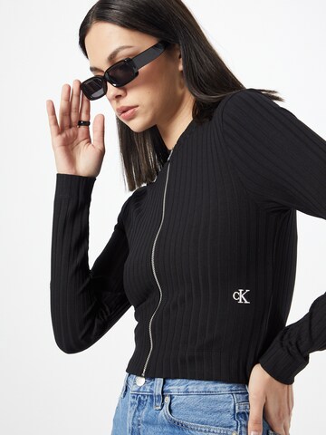 Calvin Klein Jeans Strickjacke in Schwarz