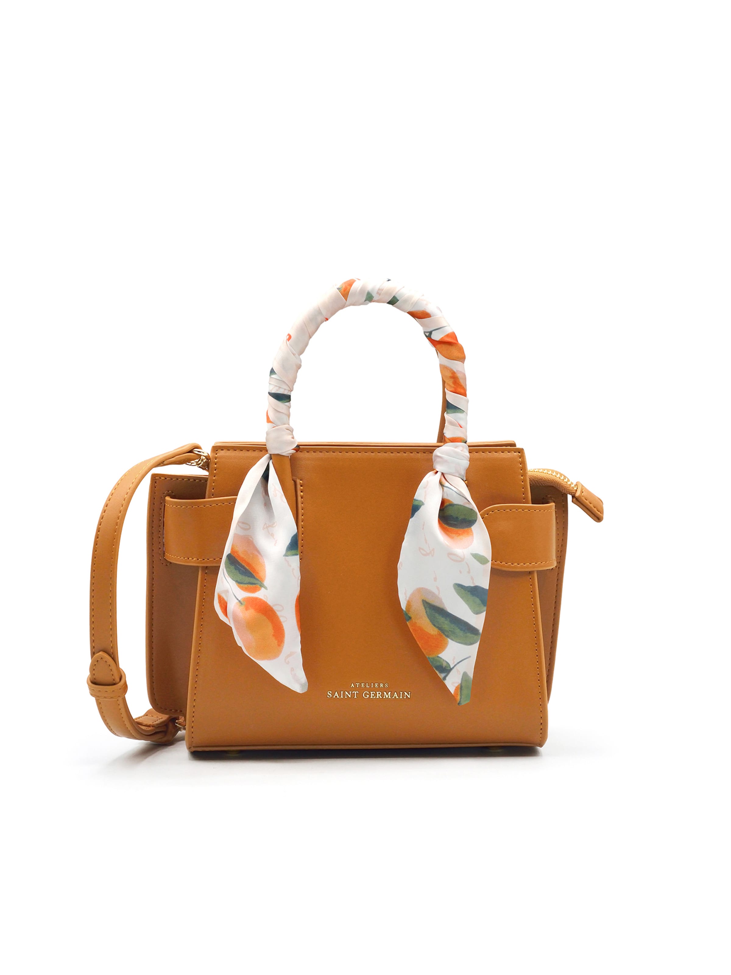 Sacs à main 'Passy' Ateliers Saint Germain en marron : devant