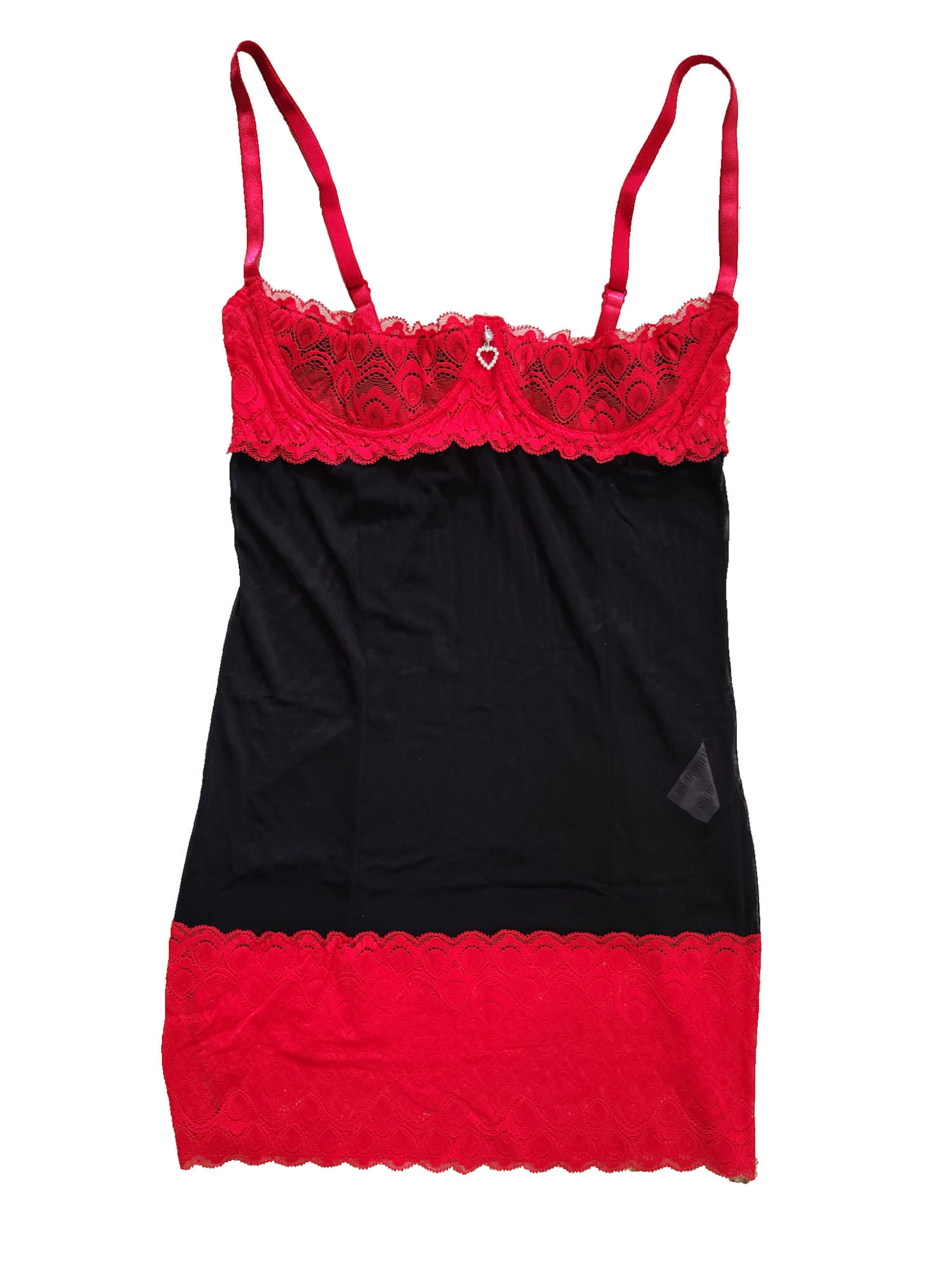 Chilirose Negligee 'CR3785' in Red: front