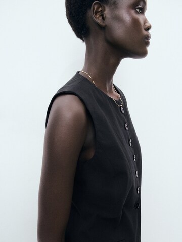 MANGO Gilet 'GRETA' in Zwart