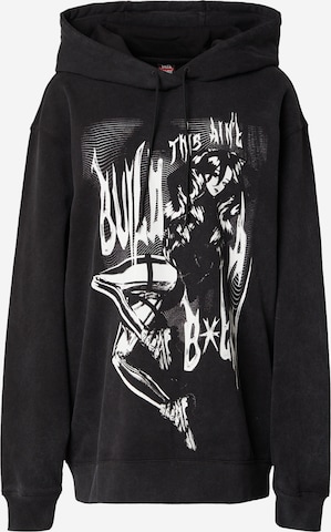 HUGO Sweatshirt 'Dejanni_BP' in Black: front