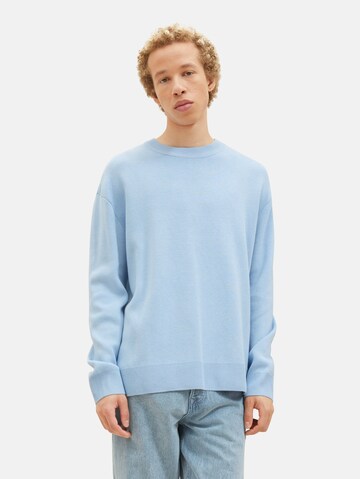 TOM TAILOR DENIM Sweater in Blue: front