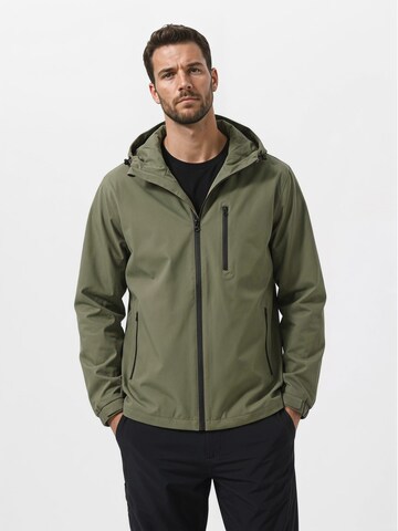 YOUTHUP Outdoor jacket 'Kompakt' in Green: front