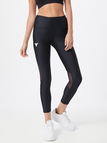 UNDER ARMOUR Workout Pants 'Prjct Rock' in Black: front