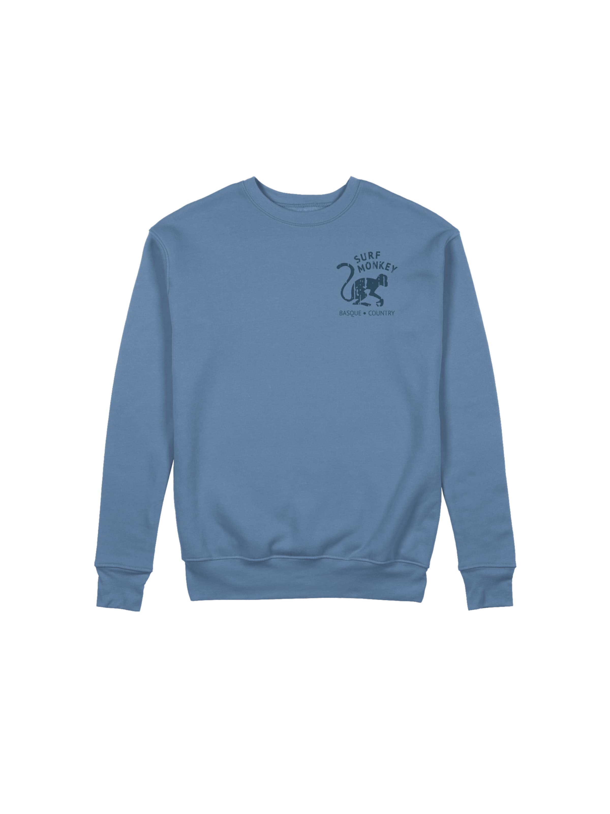 Sweat-shirt Surf Monkey en bleu : devant
