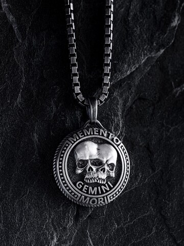 Pendentif 'GEMINI. MEMENTO MORI' REYTEL en argent