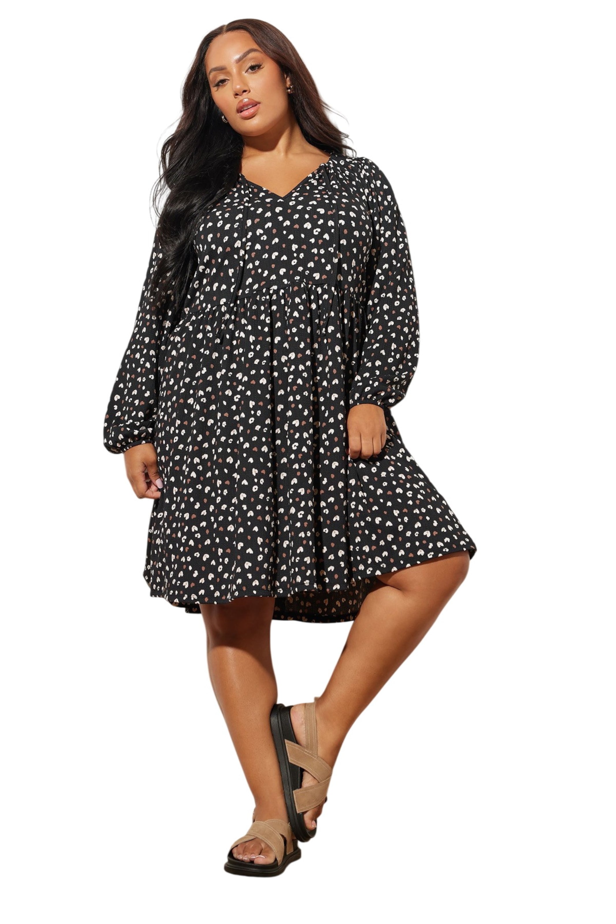 Stil Diva Kleid in Schwarz: Vorderseite