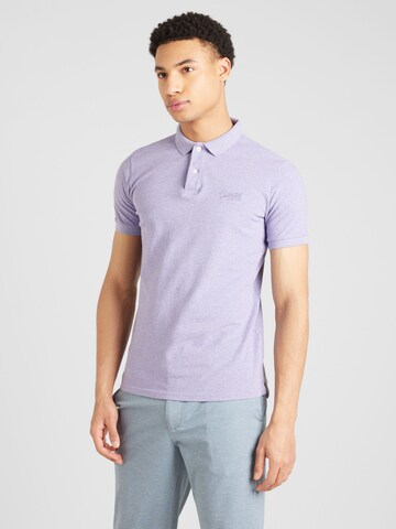 Superdry - Camisa 'Classic' em roxo: frente