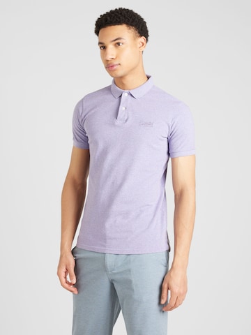 Superdry Majica 'Classic' | vijolična barva: sprednja stran