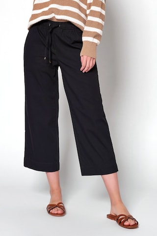 TONI Wide leg Broek in Zwart