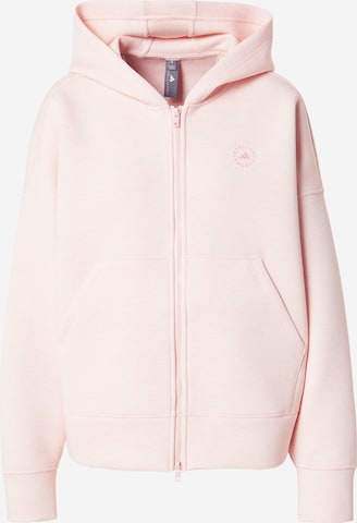 Bluză cu fermoar sport 'SCUBA' de la ADIDAS BY STELLA MCCARTNEY pe roz: față