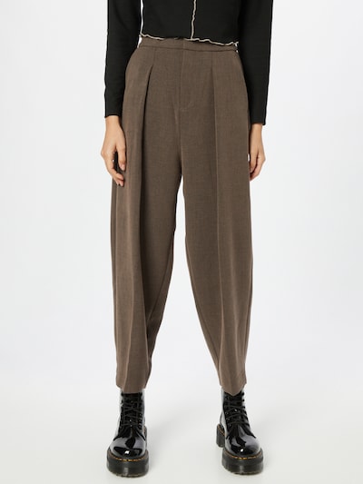InWear Pleat-Front Pants 'Caylee' in Brown, View model