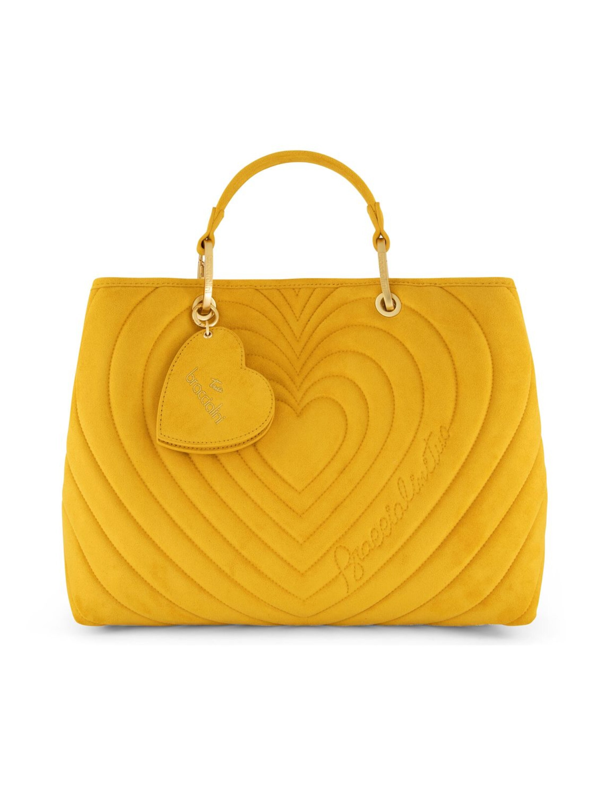Braccialini - Bolso de mano 'Beth Matelassé' en amarillo: frente