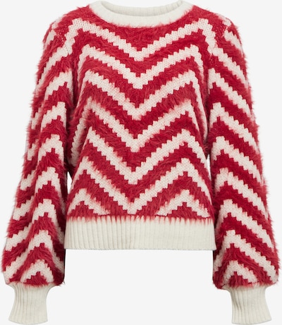 OBJECT Свитер 'OBJHOLLOW' в Темно-красный / Белый, Обзор товара