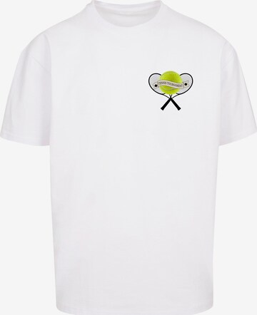 Merchcode T-Shirt 'Tennis Tournament' in Weiß: predná strana