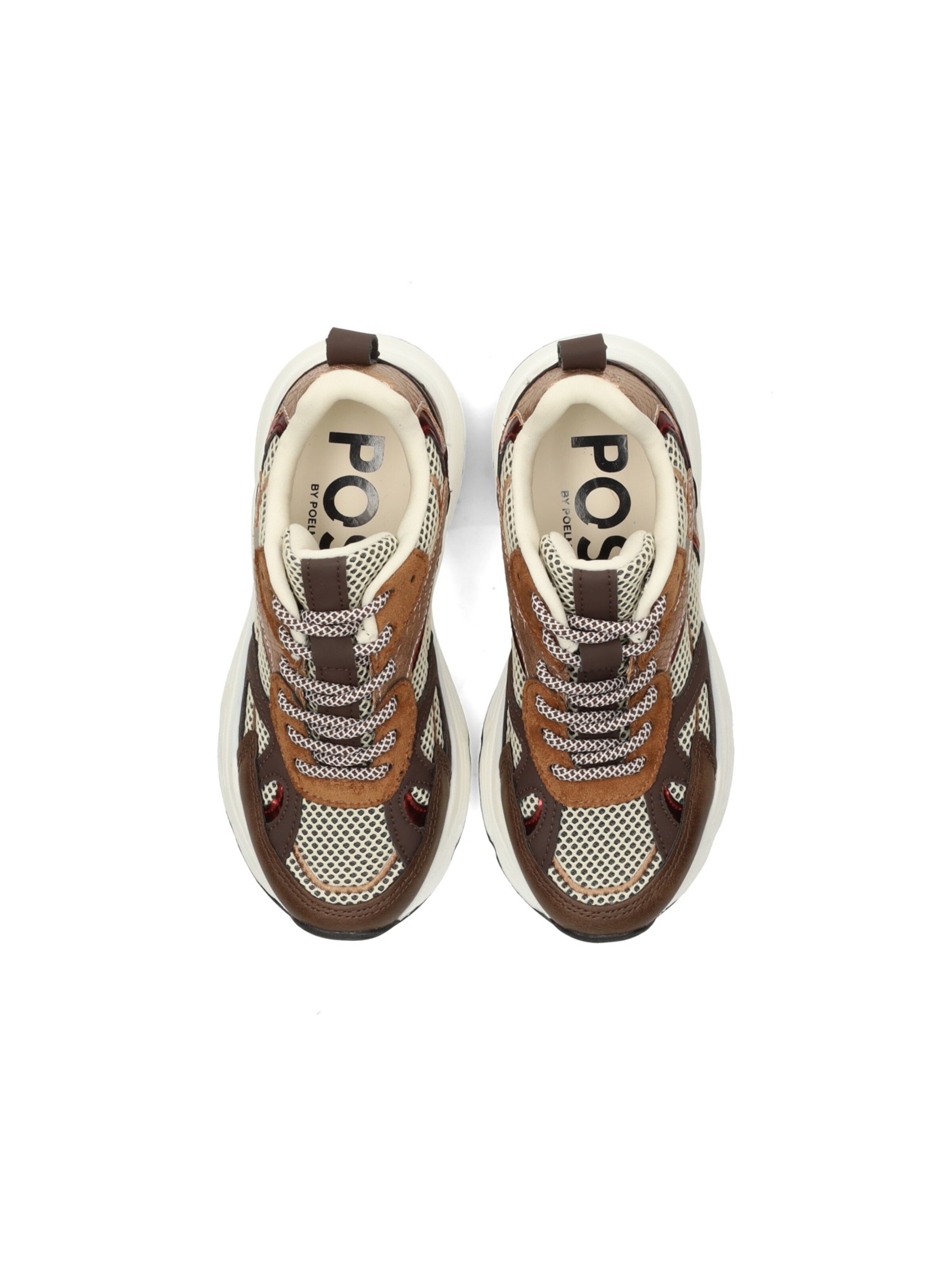 POSH by Poelman Sneakers 'AYOKI' in Bruin