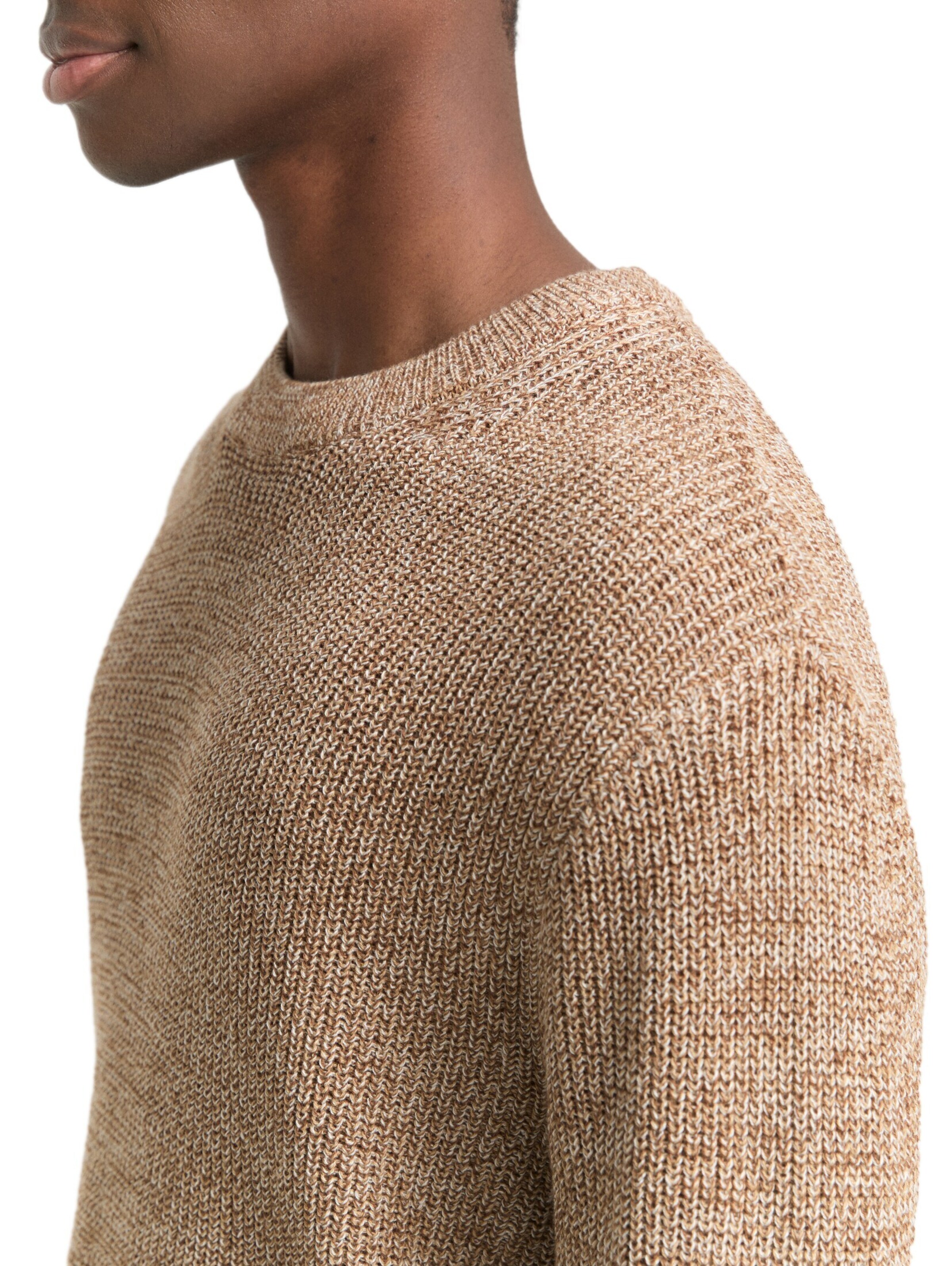 TOM TAILOR DENIM Sweater in Brown