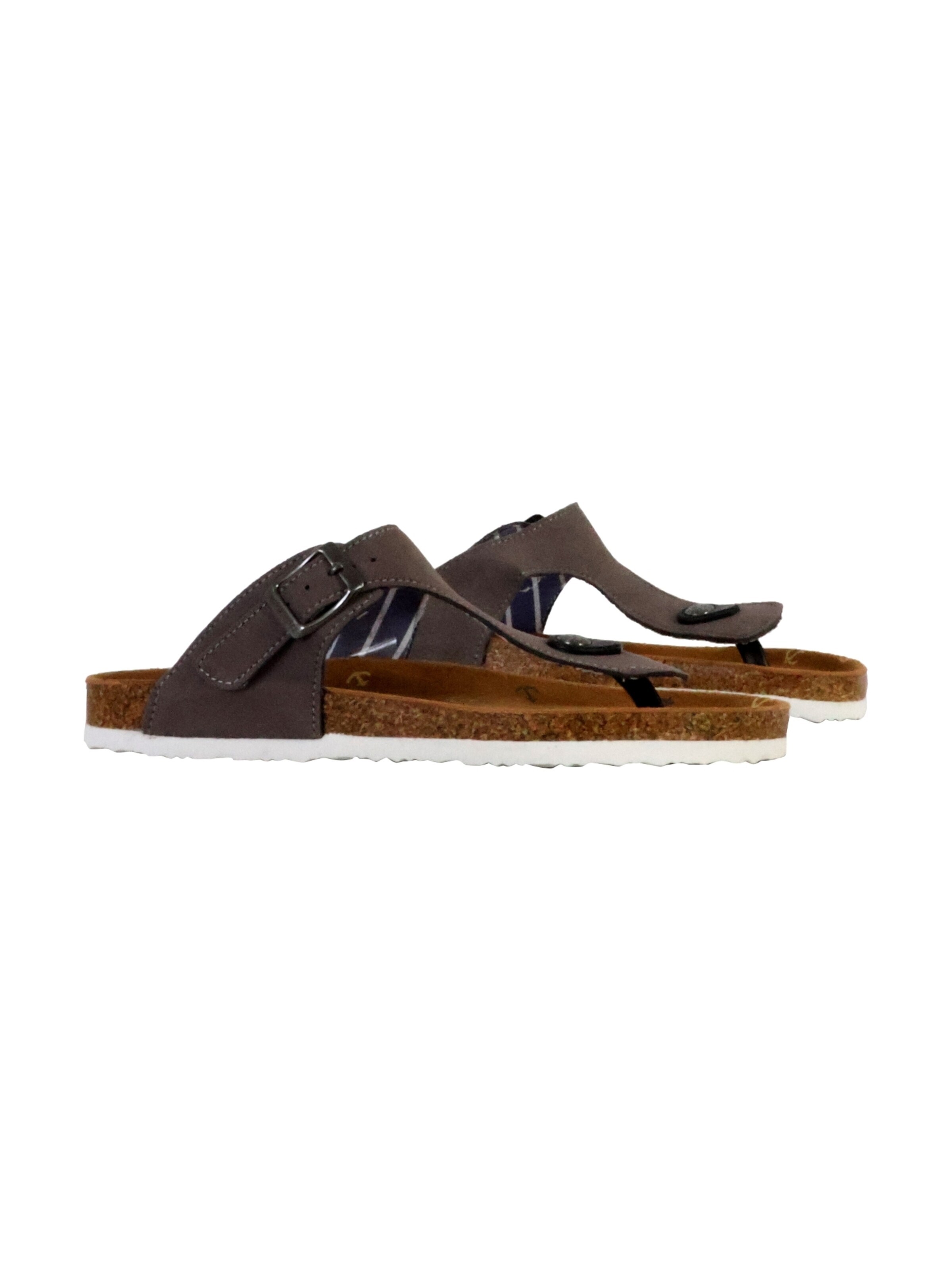 terre de marins - Zapatos abiertos 'Saline-Pantoletten aus Leder' en gris