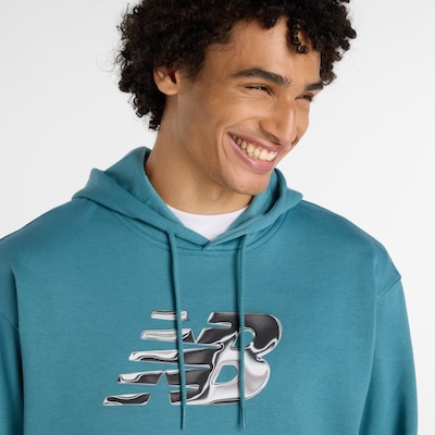 new balance Sweatshirt in Grey / Petrol / Black / White, Item view