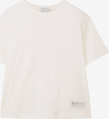 T-shirt TOM TAILOR DENIM en blanc : devant