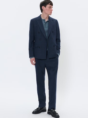 Matinique Regular Pleat-front trousers 'MAWeller' in Blue