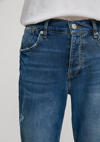 comma casual identity Tapered Jeans i blå