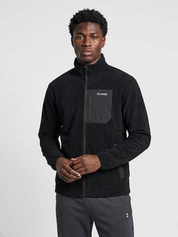 Hummel Fleece jas in Zwart: voorkant