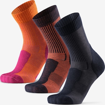 DANISH ENDURANCE Wandersocken 'Merino Hiking Light' in Orange: predná strana