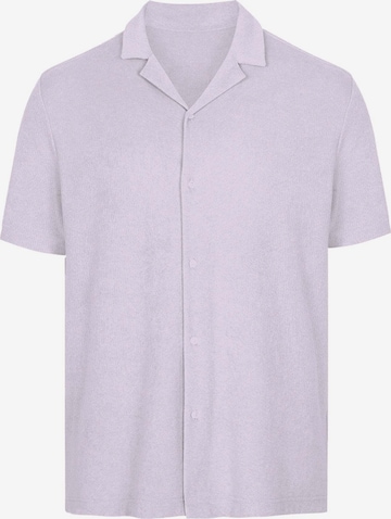 WESTMARK LONDON Regular fit Overhemd ' BREEZE TOWELLING S/S ' in Lila: voorkant