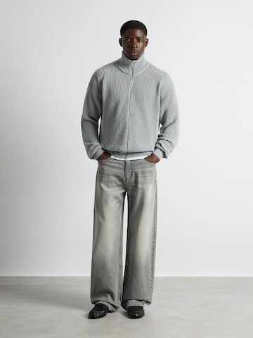 Burocs Knit Cardigan 'Zip' in Grey