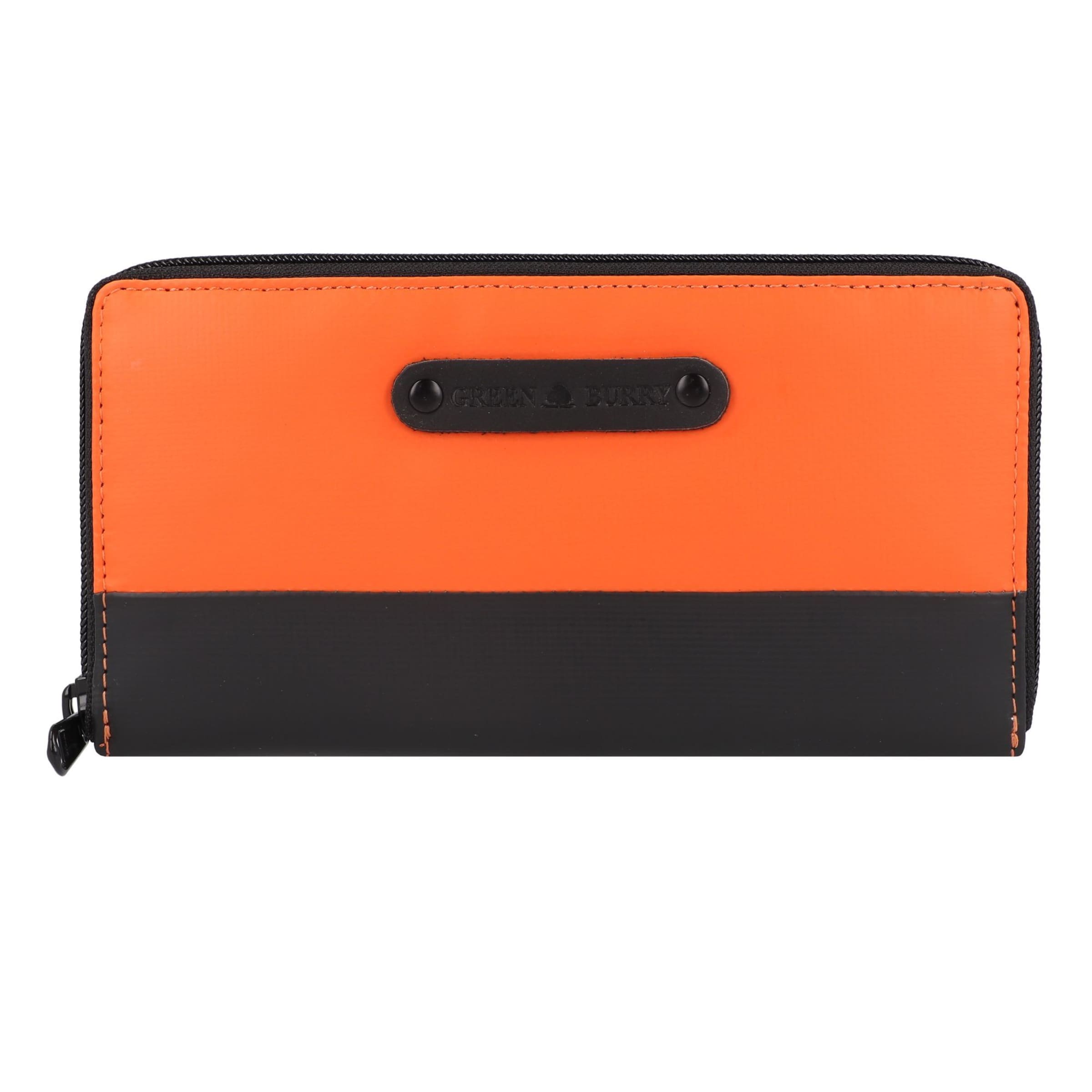 Porte-monnaies 'Upcycled Tarpaulin ' GREENBURRY en orange : devant