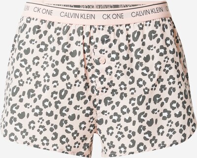 Pantaloni de pijama Calvin Klein Underwear pe gri / portocaliu caisă / negru / alb, Vizualizare produs