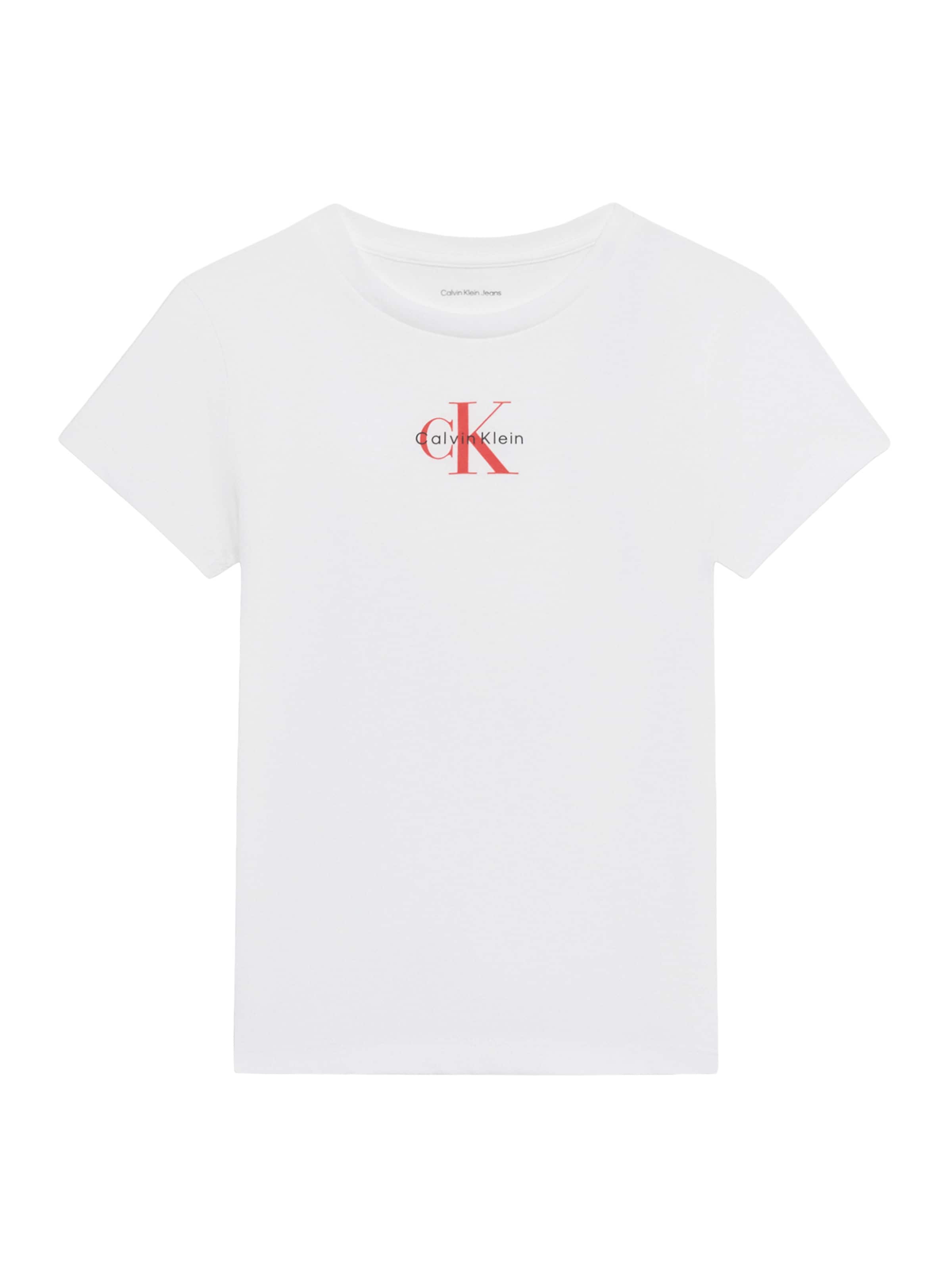 Calvin Klein Jeans Μπλουζάκι σε λευκό: μπροστά