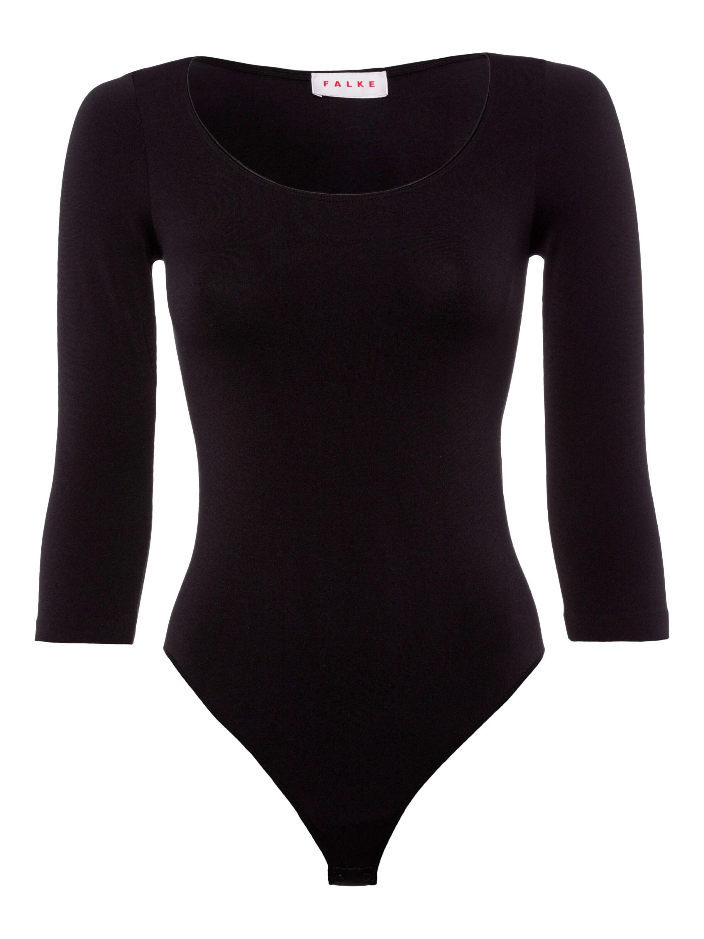 FALKE Bodysuit 'Silk Touch' in Black