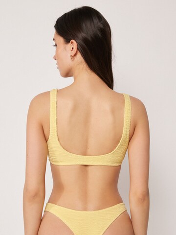 CALZEDONIA Bralette Bikini Top 'Crinkle Waves' in Yellow