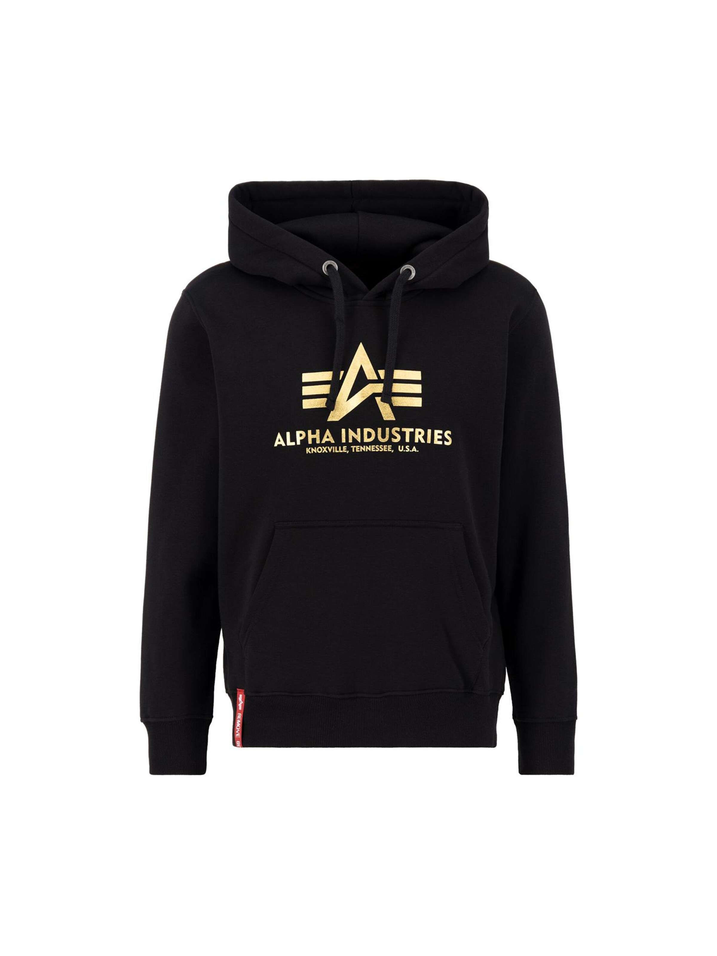 ALPHA INDUSTRIES Sweatshirt in Black: front