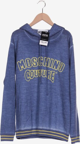 MOSCHINO Sweatshirt & Zip-Up Hoodie in M in Blue: front