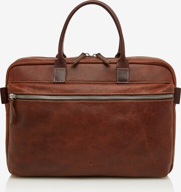 Castelijn & Beerens Document Bag 'Renee Rein ' in Brown: front