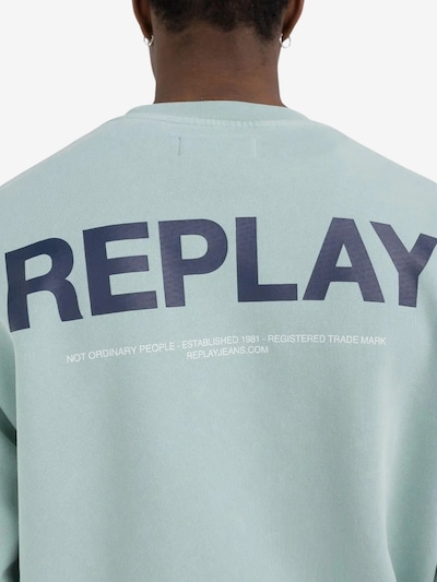 REPLAY Sweatshirt in L in Navy / Mint / White, Item view