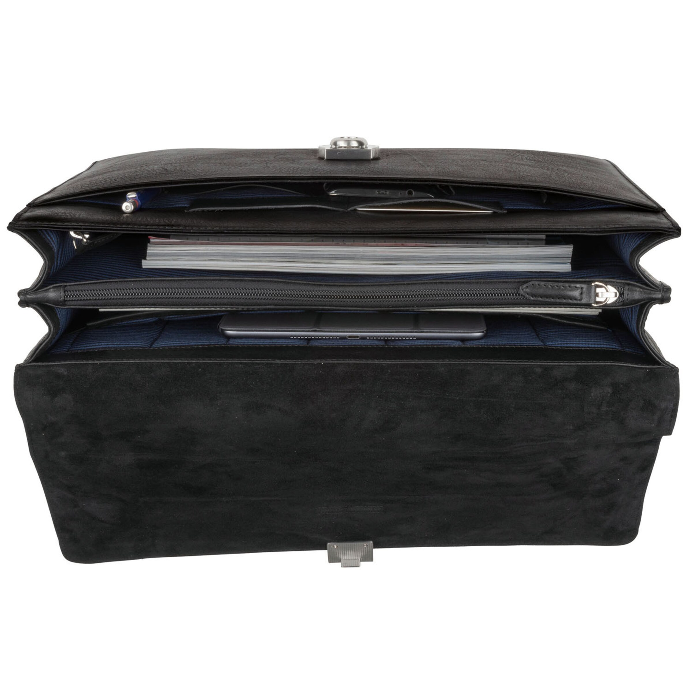 LEONHARD HEYDEN Document Bag 'Bergamo' in Black