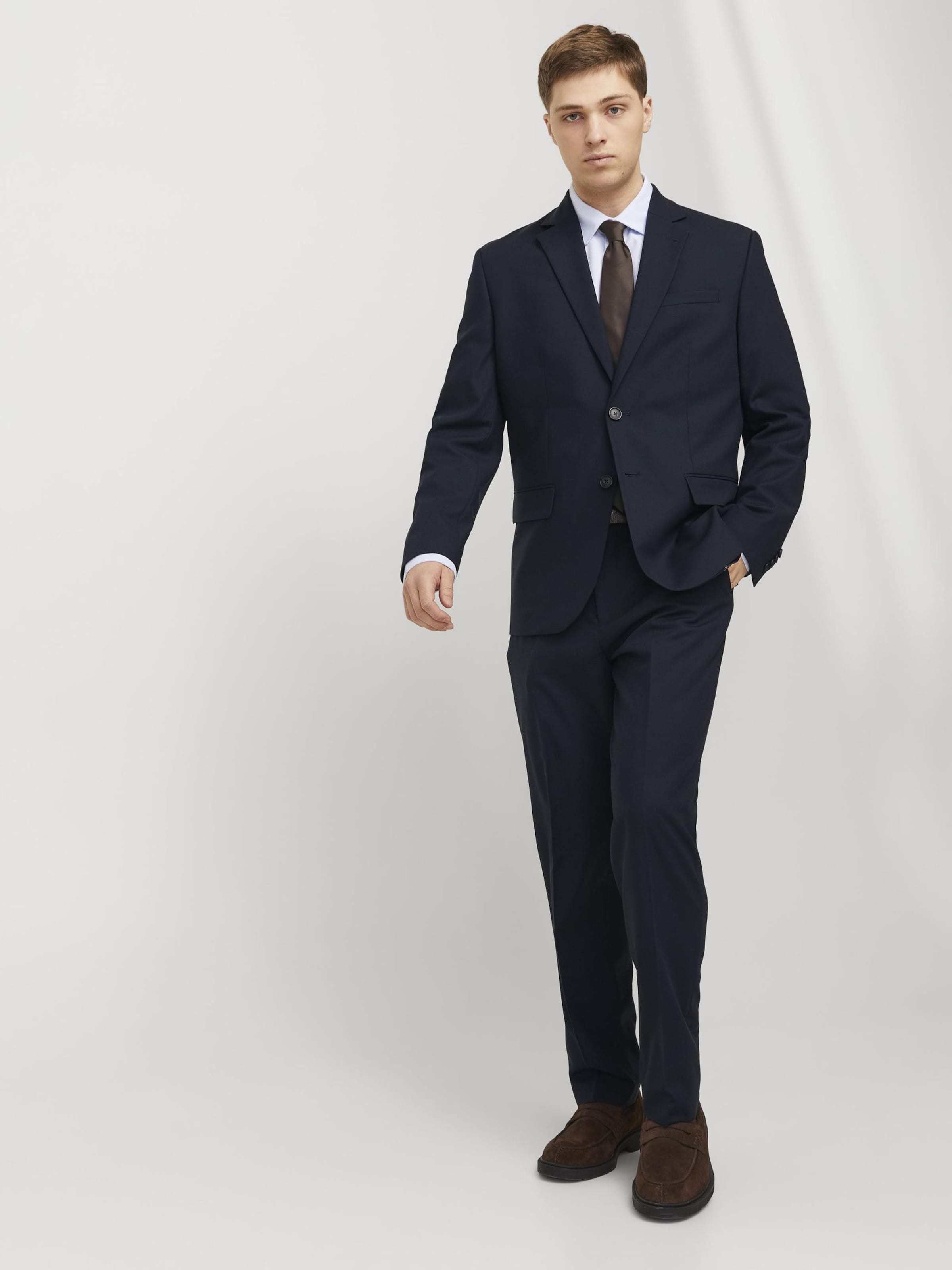 JACK & JONES Szabványos Ráncos nadrág 'JPRTheo' - kék: elől