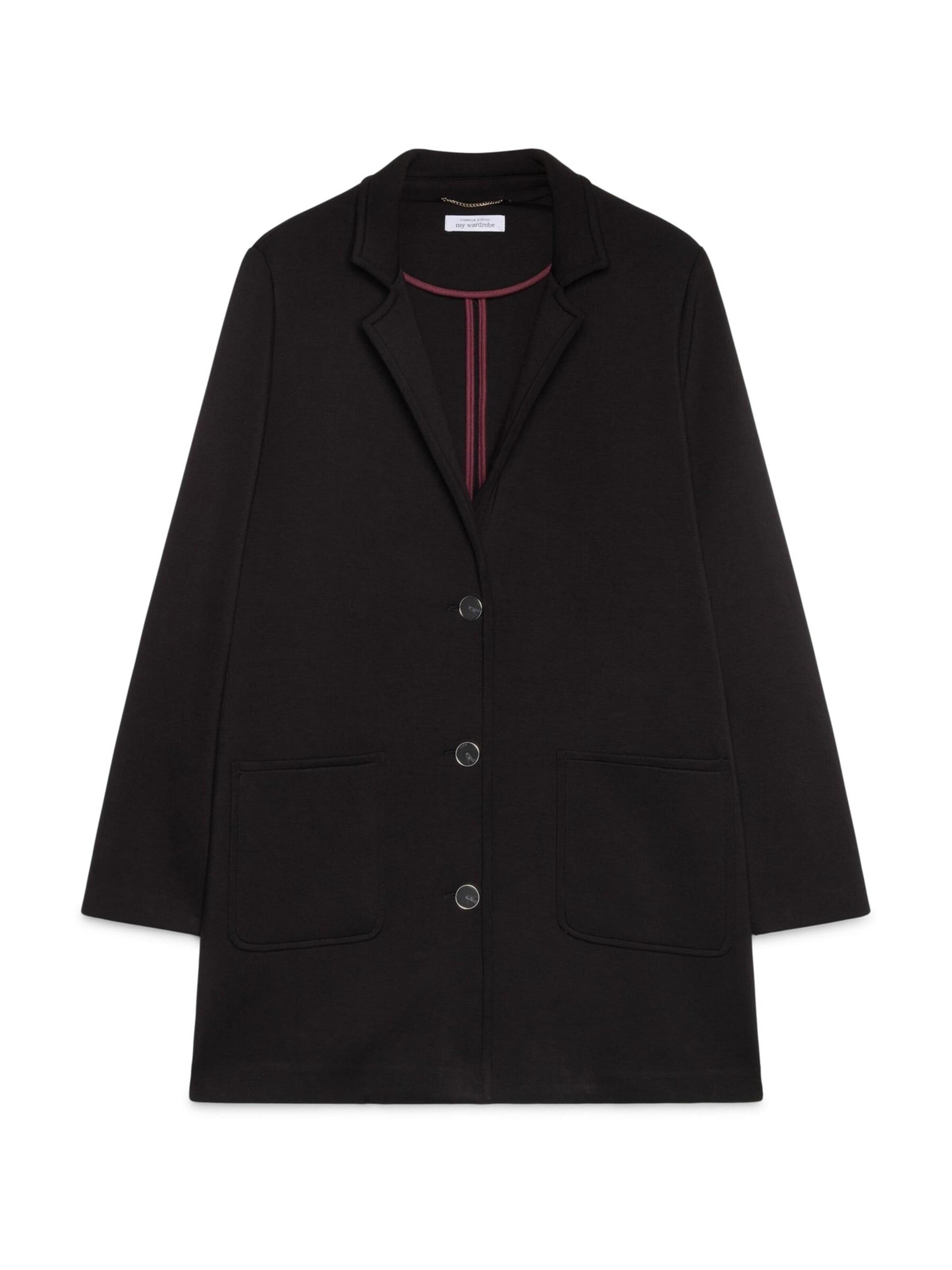 Fiorella Rubino Winter Coat in Black: front