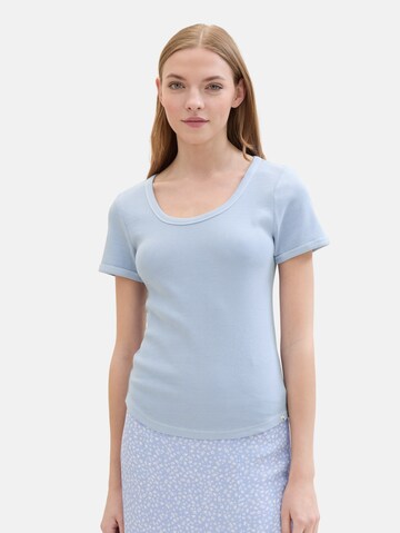 T-shirt TOM TAILOR DENIM en bleu : devant