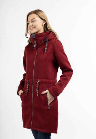 Schmuddelwedda Knitted Coat in Red: front