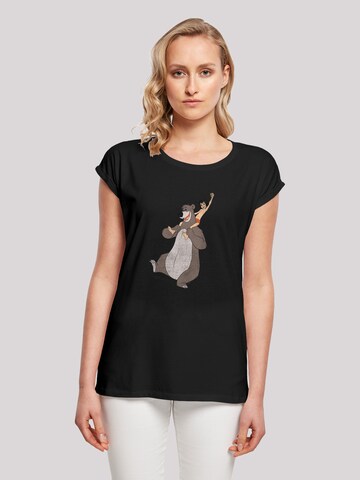 Maglietta 'Disney Jungle Book Mowgli And Baloo' di F4NT4STIC in nero: frontale