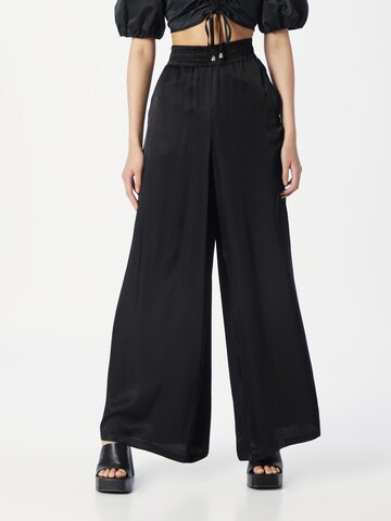 DRYKORN Wide leg Pants 'CEILING' in Black: front