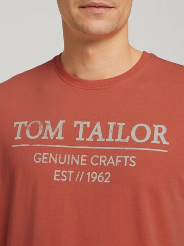 TOM TAILOR Regular Fit T-Shirt in Orange