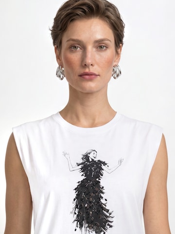 Maglietta di Rich & Royal in bianco: frontale