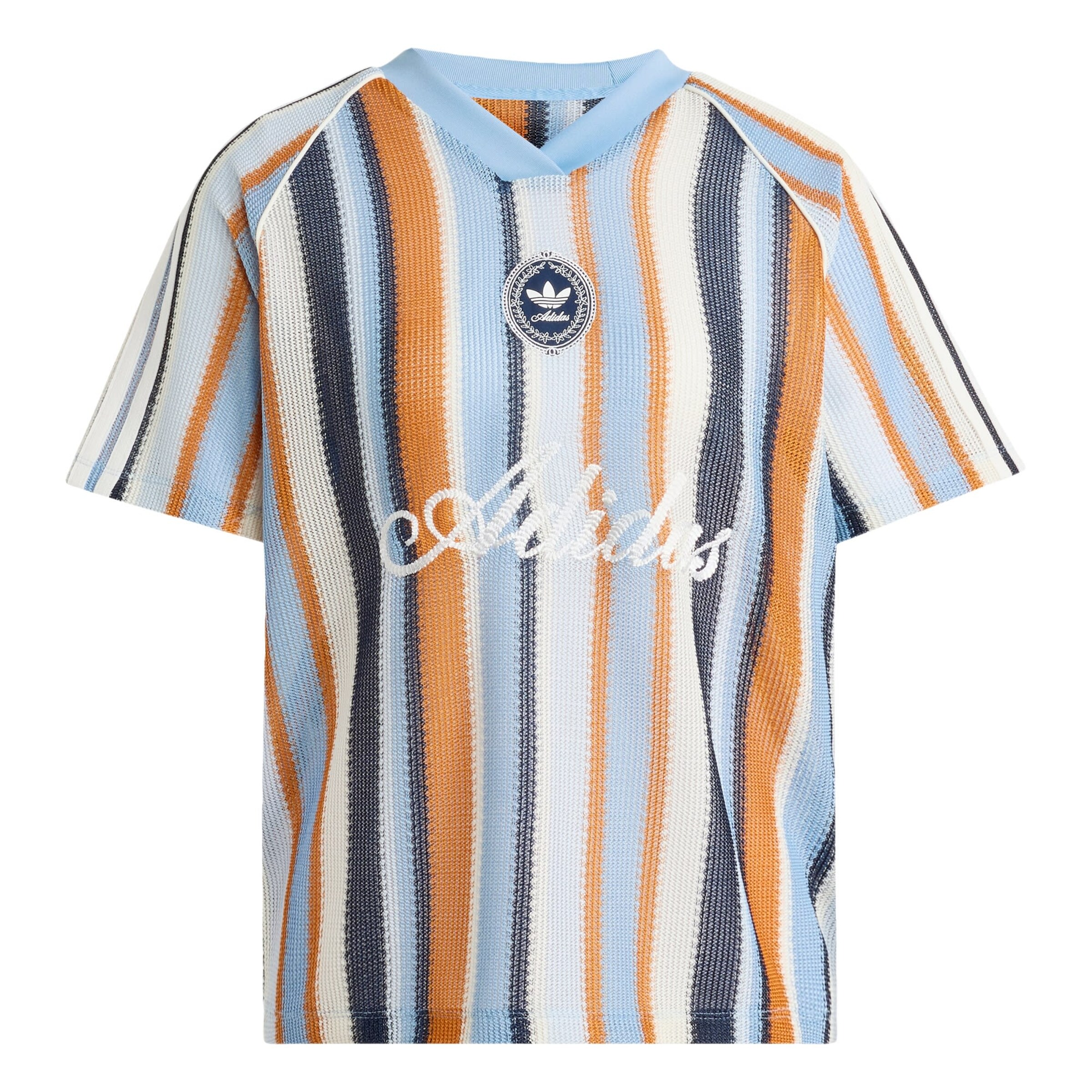 ADIDAS ORIGINALS T-shirt 'Summer Glow' en beige / bleu fumé / bleu clair / orange, Vue avec produit