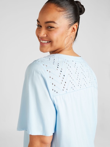 ONLY Carmakoma Blouse 'SIDNEY' in Blauw